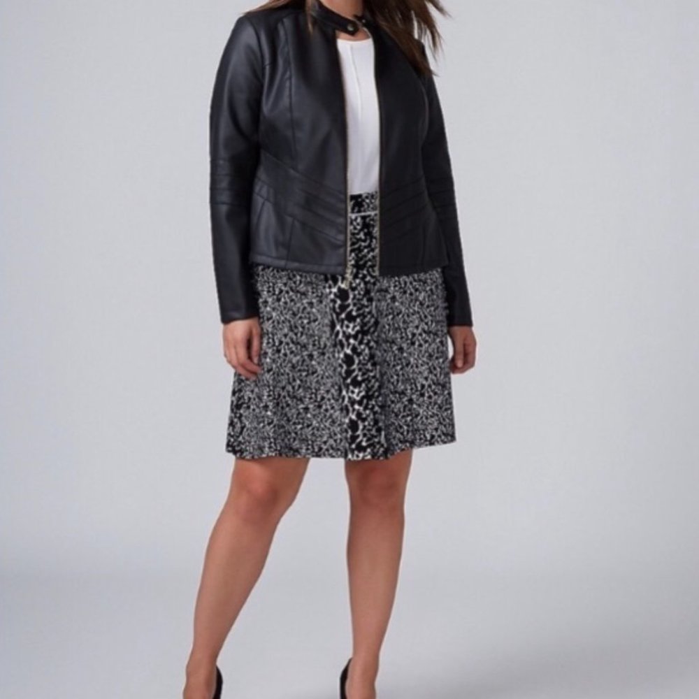 Lane Bryant ~ Jacquard animal print sweater knit skirt